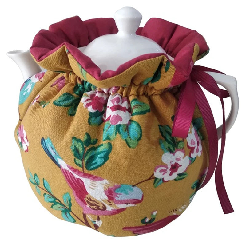 Couvre théière isolant noué style floral Ma Théière